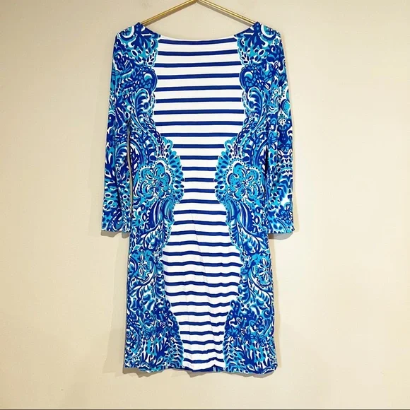 Lilly Pulitzer Nola Dress in Moon Jellies Stripes floral size Medium - Picture 10 of 12